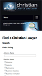 Mobile Screenshot of christianlawyerdirectory.com