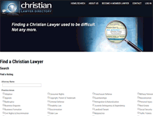 Tablet Screenshot of christianlawyerdirectory.com